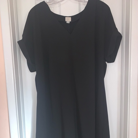 A New Day Black Short Sleeve Scoop Neck A-Line Dress Women’s Plus Size XXL - Picture 3 of 9